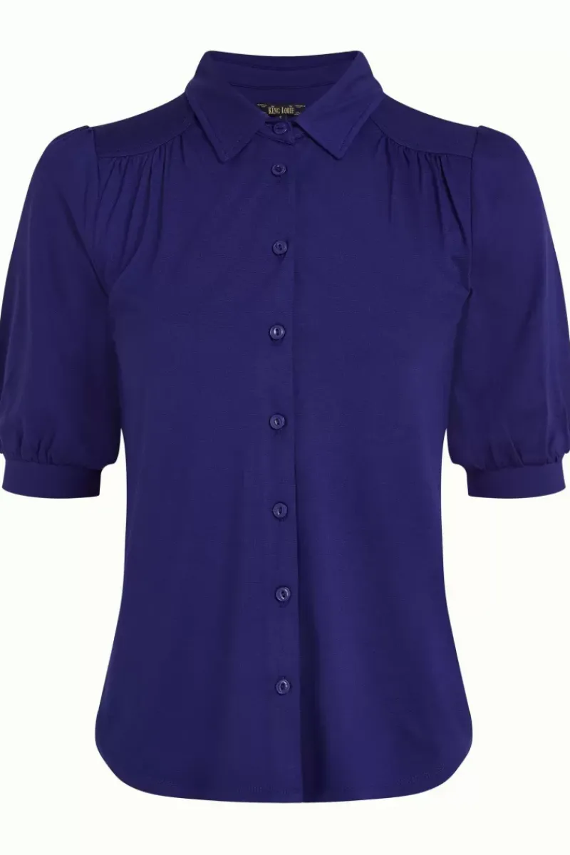 King Louie Blouses<Carina Blouse Ecovero Light Deep Blue