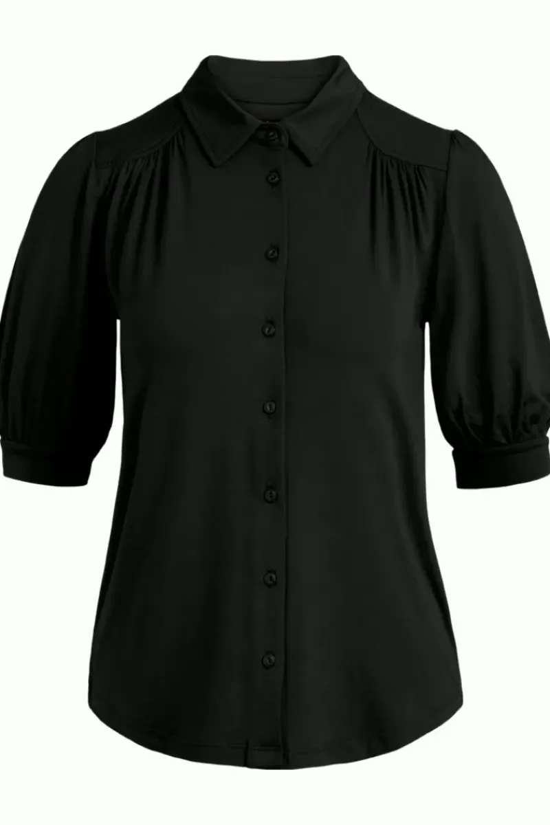 King Louie Blouses<Carina Blouse Ecovero Light Black
