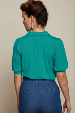 King Louie Blouses<Carina Blouse Ecovero Light Aqua Green