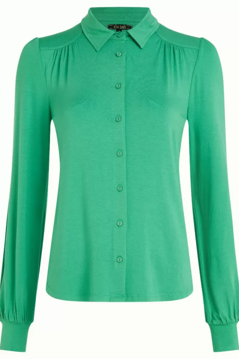 King Louie Blouses<Carina Blouse Ecovero Light Opal Green