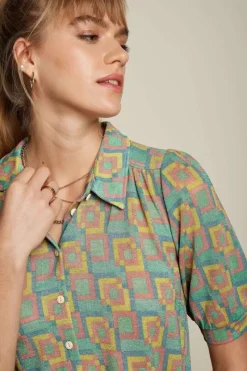 King Louie Blouses<Carina Blouse Limon Mint Green