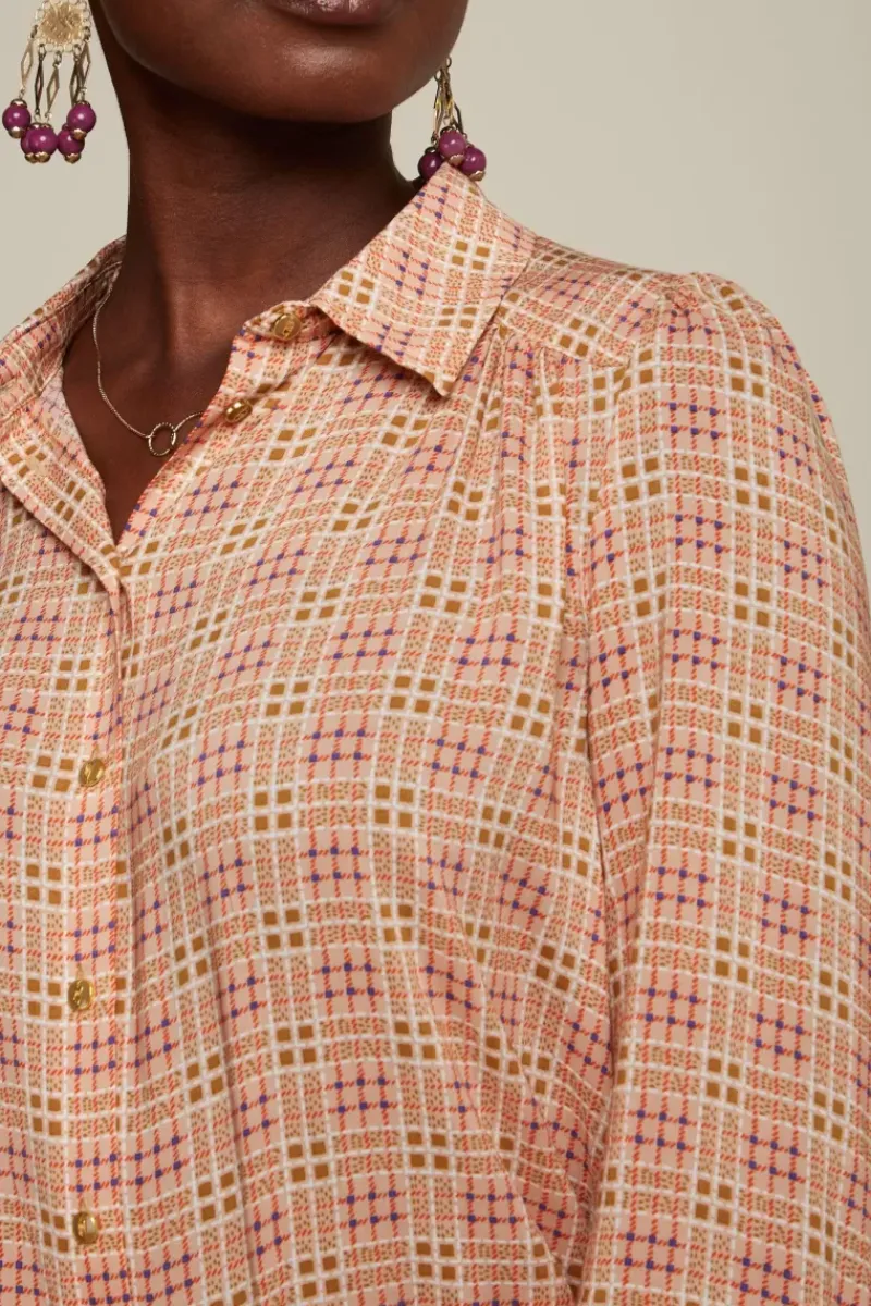 King Louie Blouses<Carina Blouse Sapeuse Check Creampuff