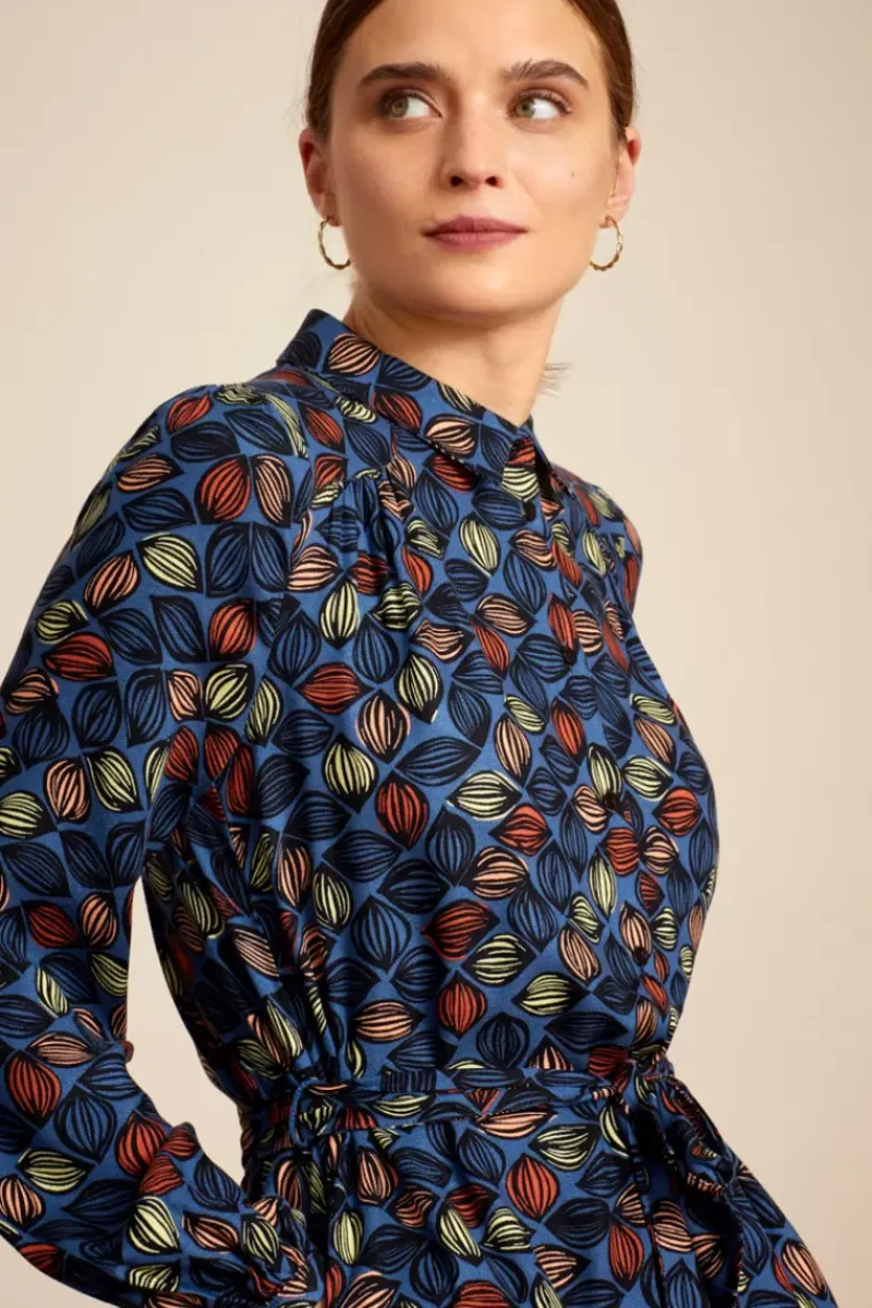 King Louie Jurken<Carina Dress La Rocca Tile Blue