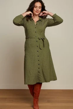 King Louie Jurken<Carina Dress Maple Posey Green