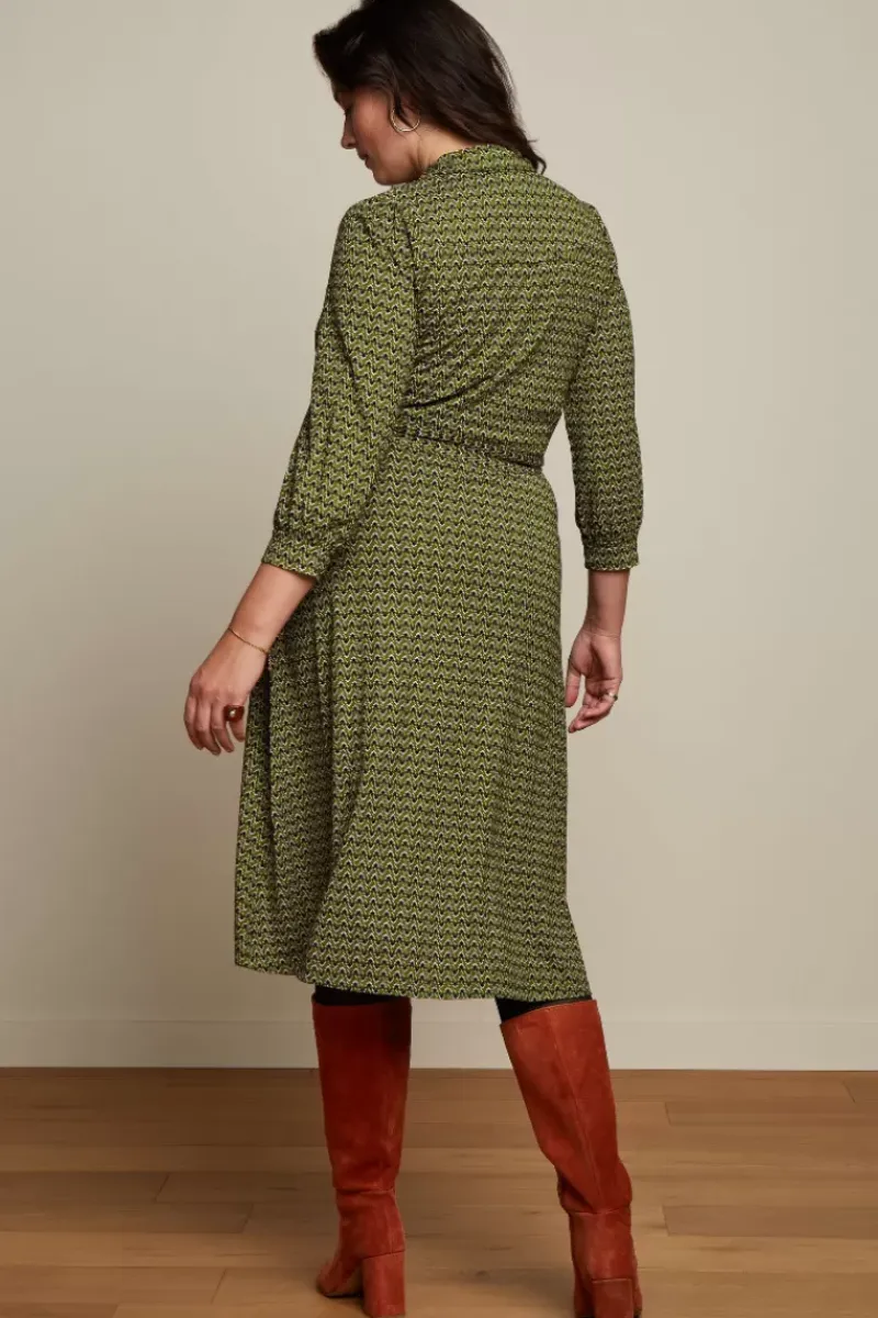 King Louie Jurken<Carina Dress Maple Posey Green