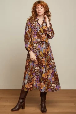 King Louie Jurken<Carina Dress Nifty Rum Brown
