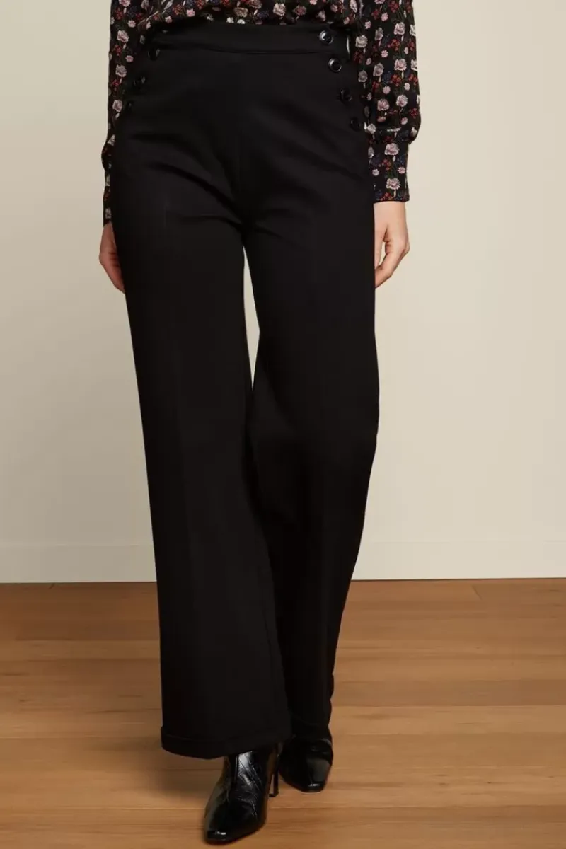 King Louie Broeken<Celi Sailor Pants Aurora Black