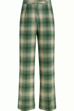 King Louie Broeken<Celia Pants Cruz Check Pine Green