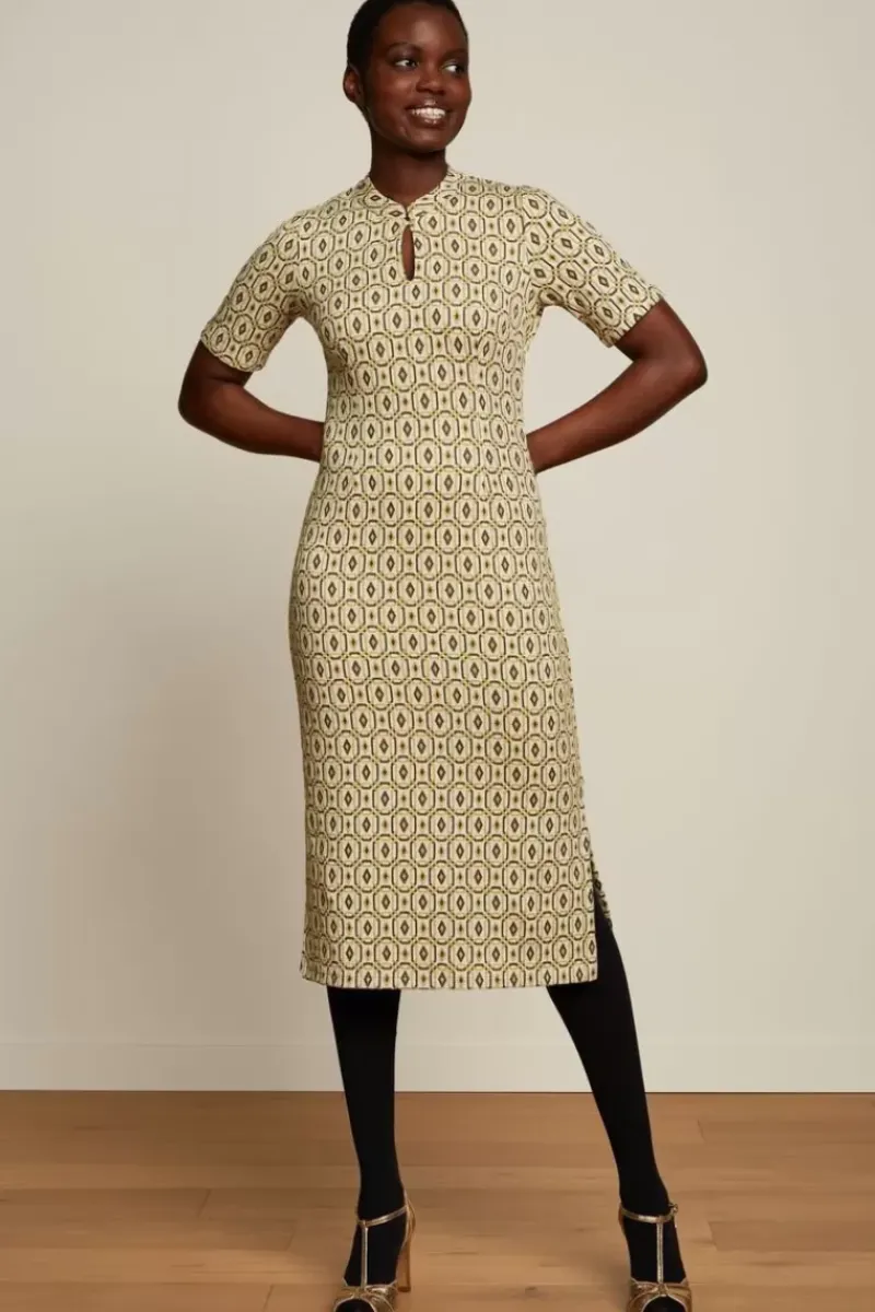 King Louie Jurken<Chinese Midi Dress La Donna Gold