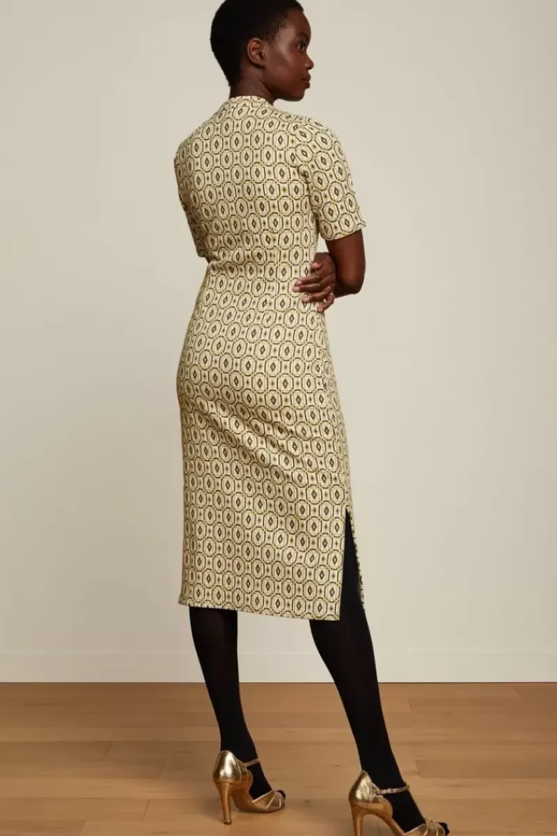 King Louie Jurken<Chinese Midi Dress La Donna Gold