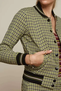 King Louie Jassen & Blazers<Cleo Jacket Pied-De-Poule Woodbine Green