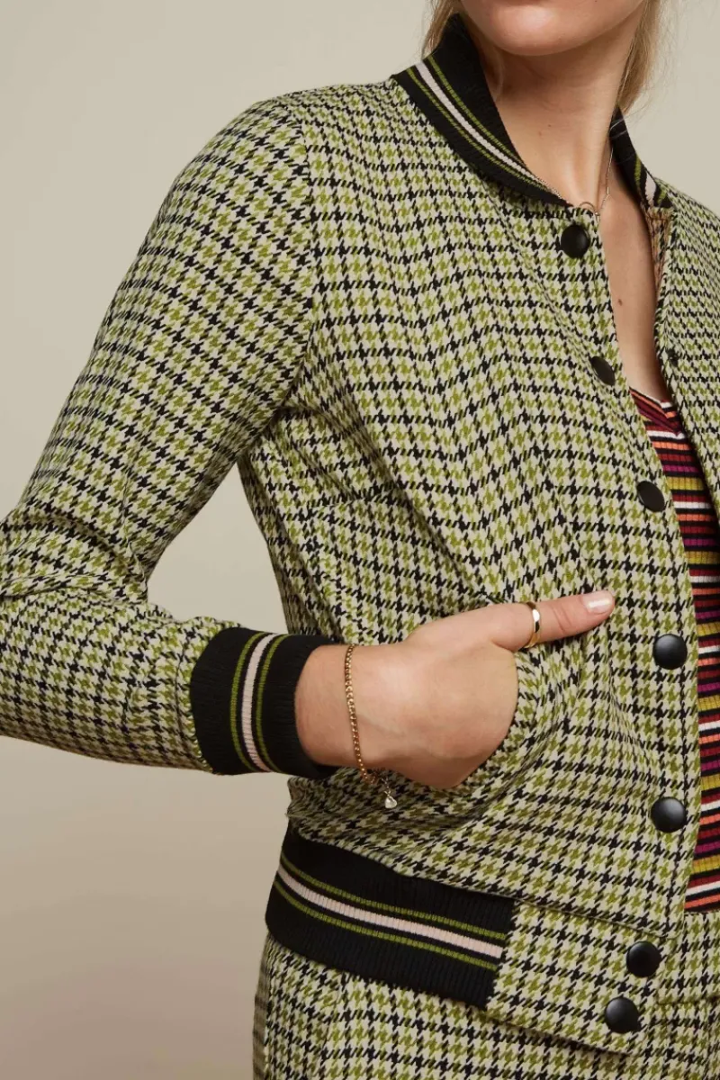 King Louie Jassen & Blazers<Cleo Jacket Pied-De-Poule Woodbine Green
