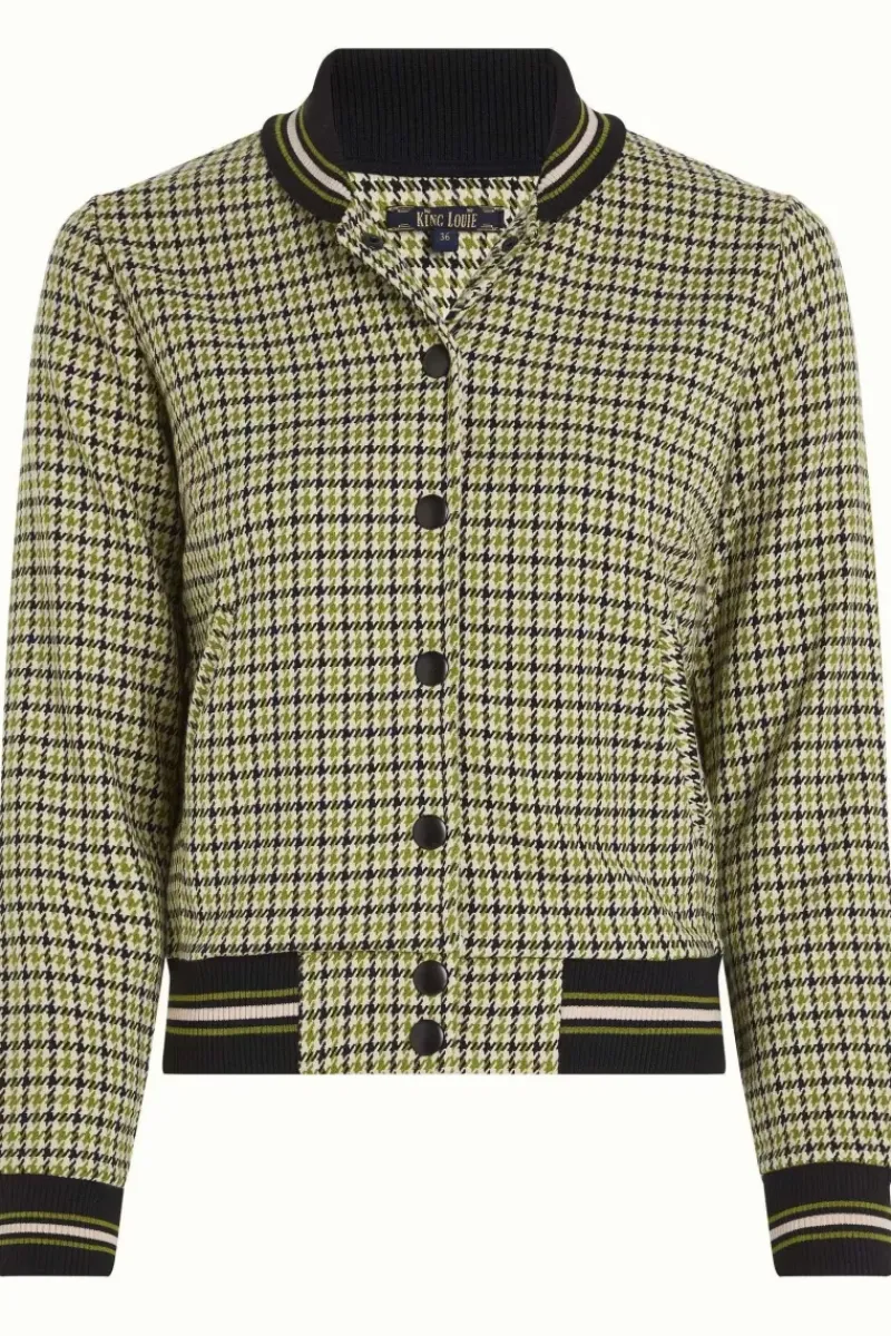 King Louie Jassen & Blazers<Cleo Jacket Pied-De-Poule Woodbine Green