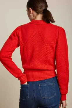 King Louie Vesten<Collar Cardigan Ornella Fiesta Red