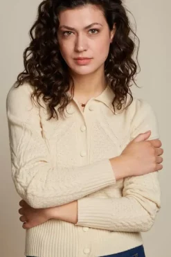 King Louie Vesten<Collar Cardigan Ornella Cream
