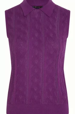 King Louie Tops & Shirts<Collar Top Herrero Sparkling Purple