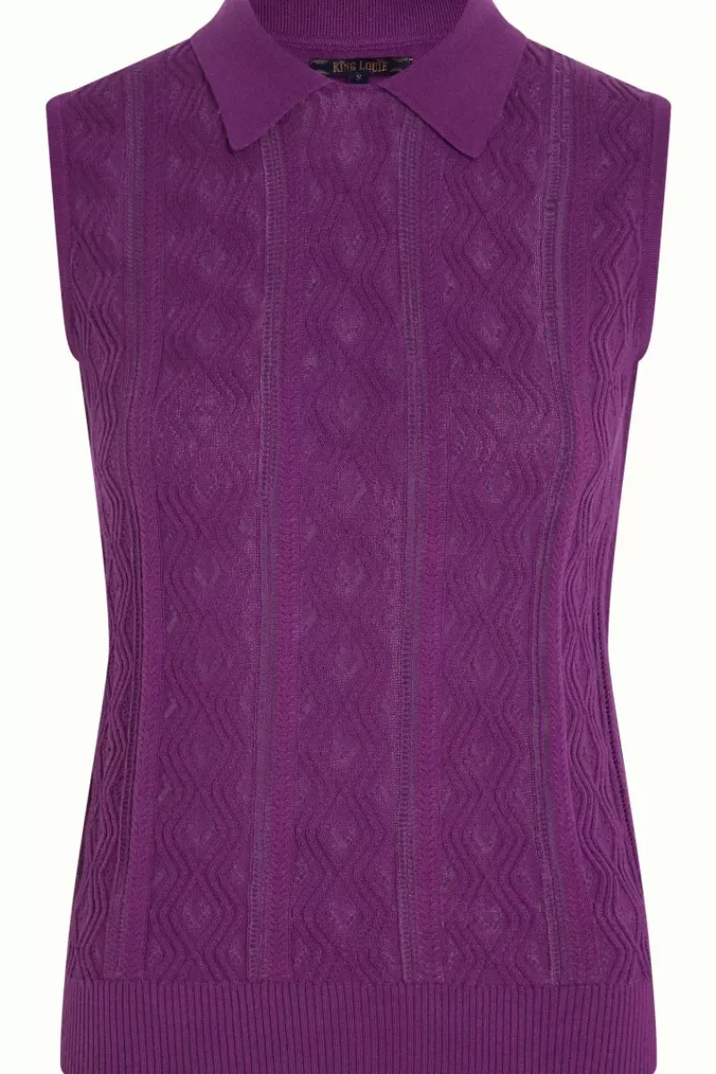 King Louie Tops & Shirts<Collar Top Herrero Sparkling Purple