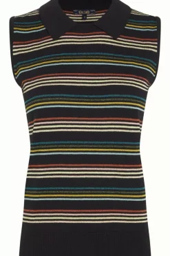 King Louie Tops & Shirts<Collar Top Riera Stripe Black