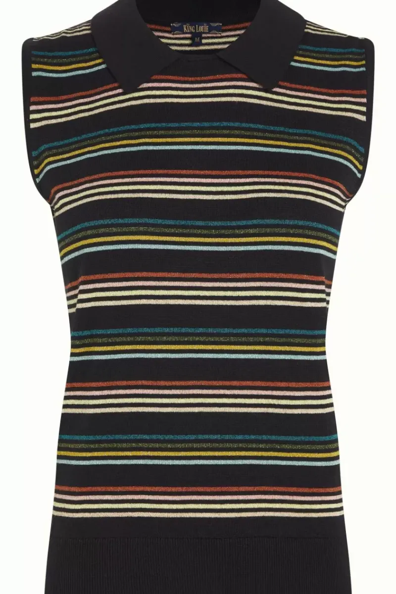King Louie Tops & Shirts<Collar Top Riera Stripe Black