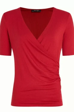 King Louie Tops & Shirts<Cross Top Uni Rib Ruby Red