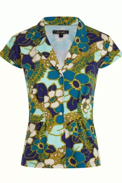 King Louie Blouses<Darcy Blouse Selena Deep Blue