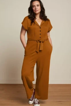 King Louie Jumpsuits<Darcy Jumpsuit Milano Crepe Golden Brown
