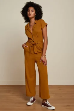 King Louie Jumpsuits<Darcy Jumpsuit Milano Crepe Golden Brown