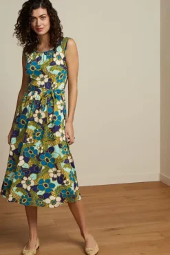 King Louie Jurken<Darlene Dress Selena Deep Blue