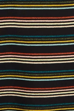 King Louie Jurken<Deep V Knit Dress Riera Stripe Black