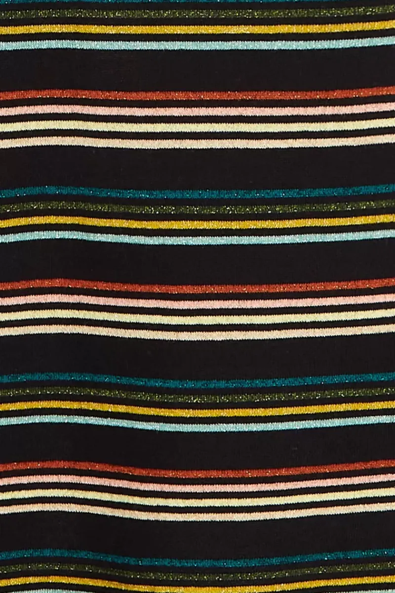 King Louie Jurken<Deep V Knit Dress Riera Stripe Black