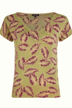 King Louie Tops & Shirts<Deep V Top Dominica Lentil Green