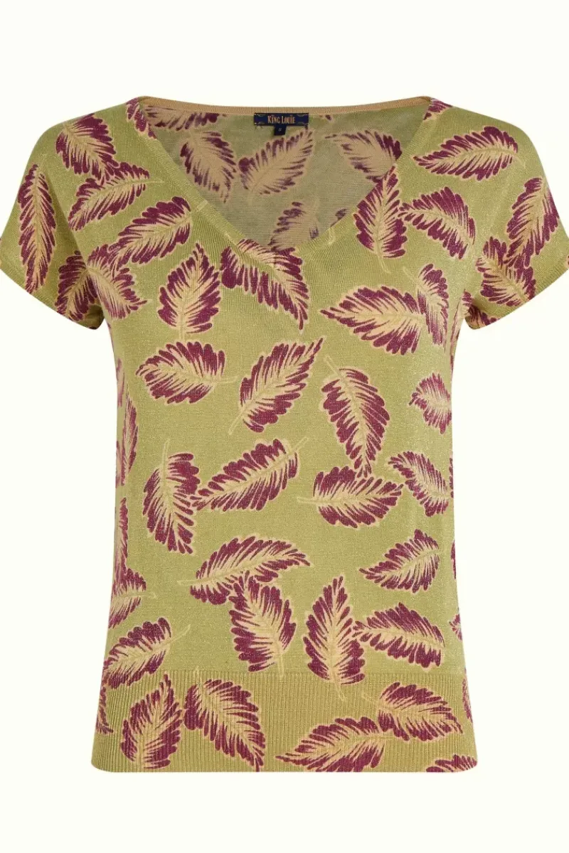 King Louie Tops & Shirts<Deep V Top Dominica Lentil Green