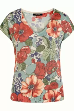 King Louie Tops & Shirts<Deep V Top Salsa Matcha Green
