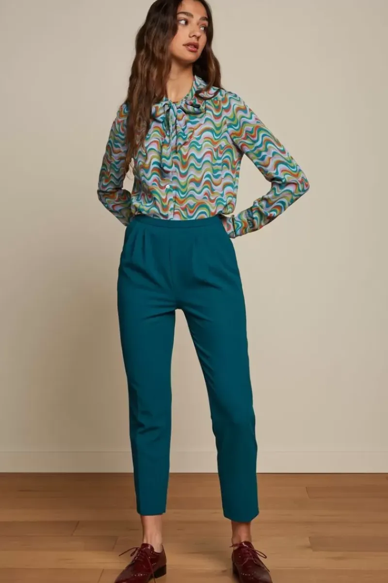 King Louie Blouses<Delia Blouse Funkadelic Bayberry Green