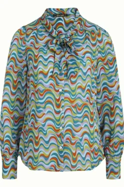 King Louie Blouses<Delia Blouse Funkadelic Bayberry Green