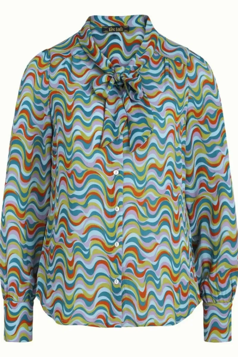 King Louie Blouses<Delia Blouse Funkadelic Bayberry Green