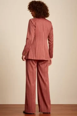 King Louie Jassen & Blazers<Dinah Blazer Cubano Stripe Velvet Pink