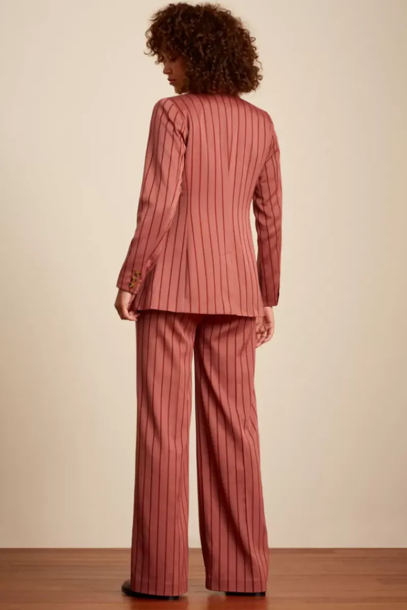 King Louie Jassen & Blazers<Dinah Blazer Cubano Stripe Velvet Pink