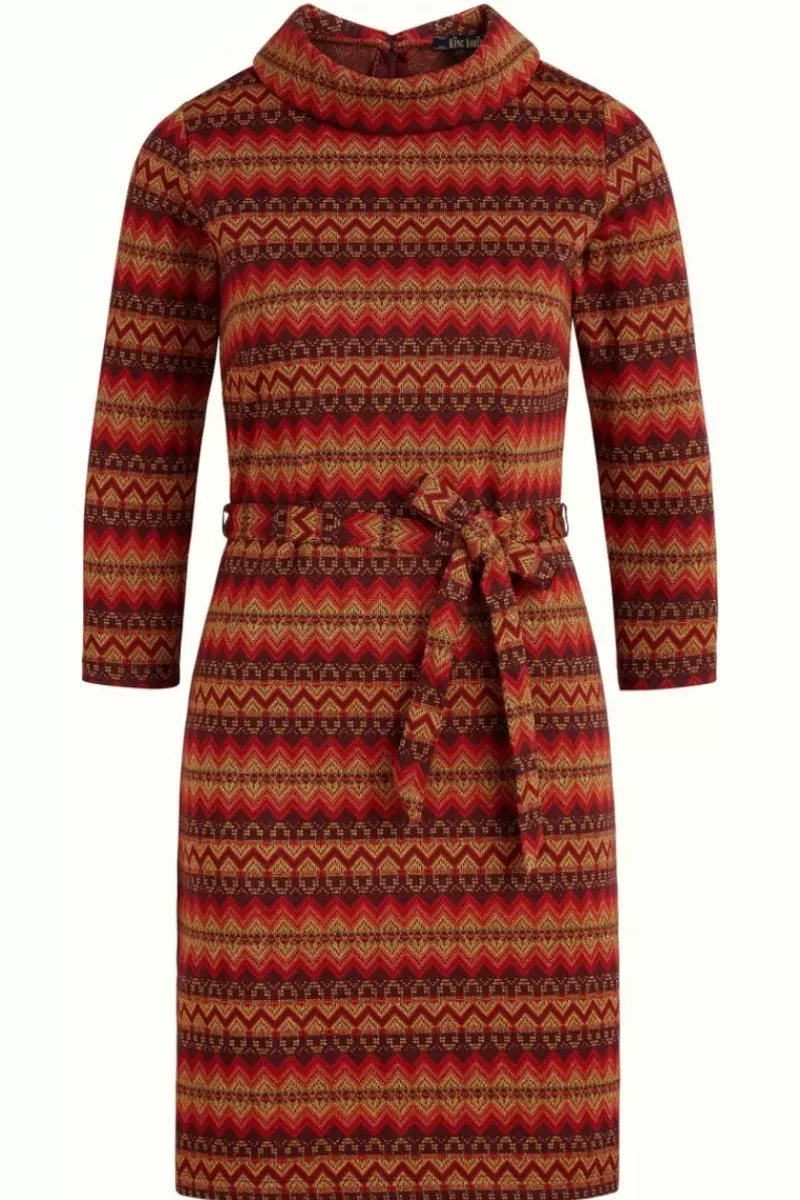 King Louie Jurken<Dita Dress Bistro Porto Red