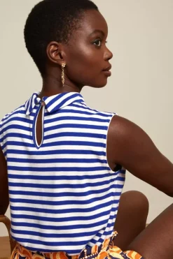 King Louie Tops & Shirts<Dita Top Chopito Stripe Deep Blue