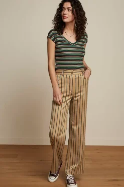 King Louie Tops & Shirts<Double V Top Brunelli Stripe Ponderosa Green
