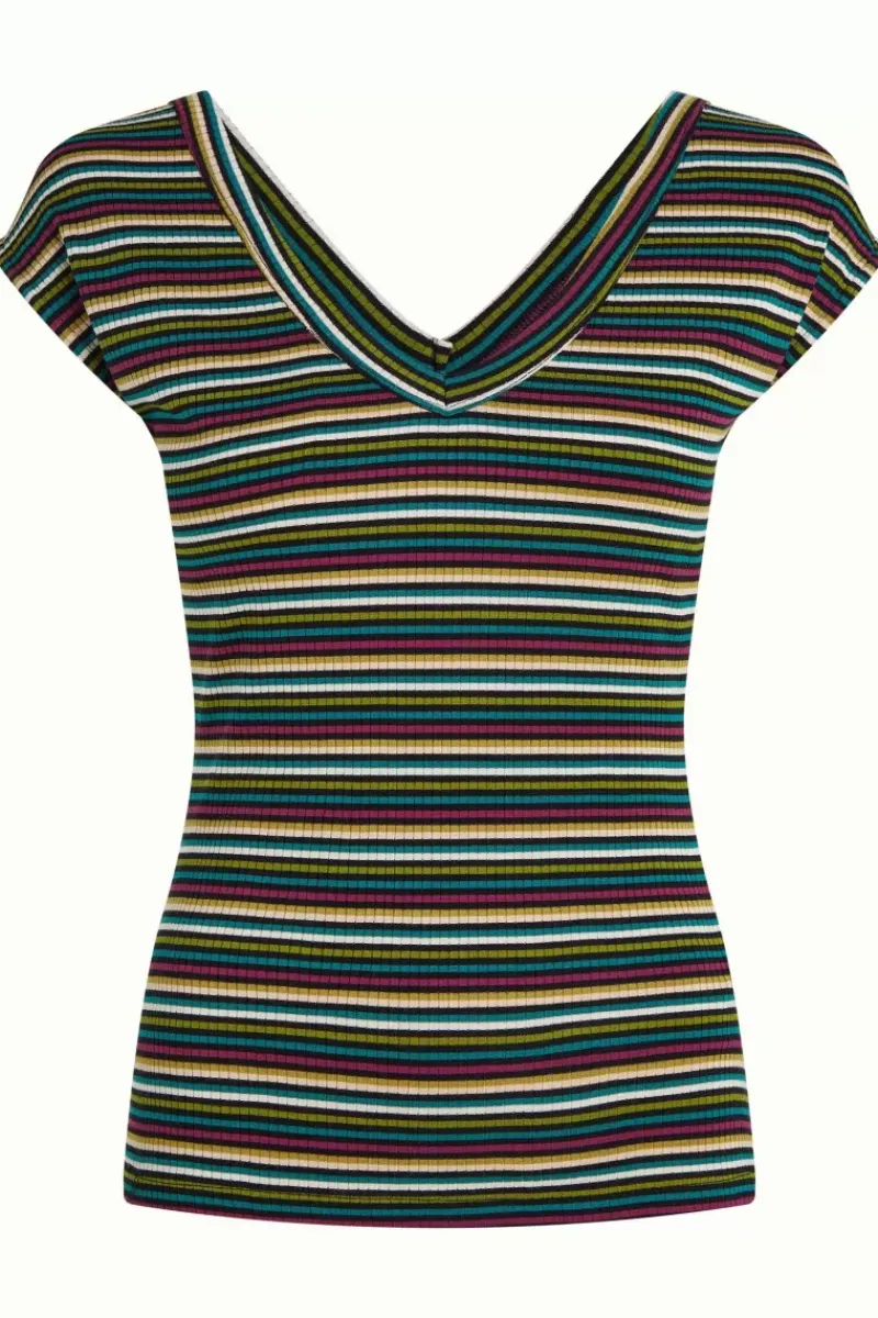 King Louie Tops & Shirts<Double V Top Brunelli Stripe Ponderosa Green