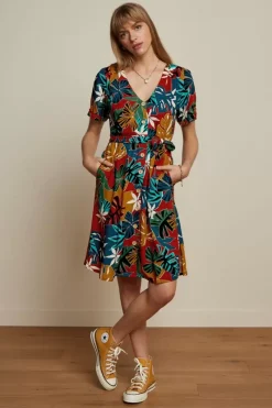 King Louie Jurken<Edie Short Dress Moca Rio Red