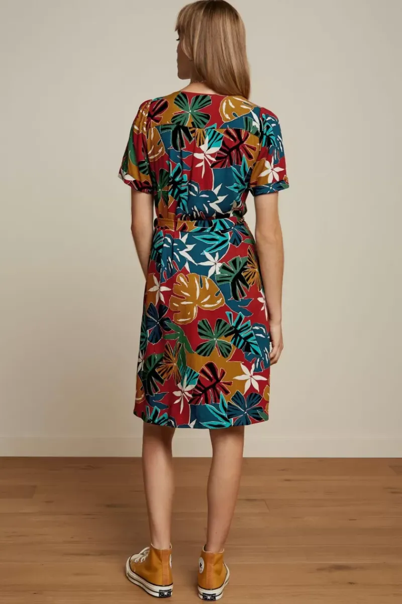 King Louie Jurken<Edie Short Dress Moca Rio Red