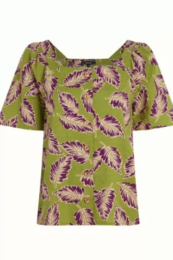 King Louie Blouses<Elienne Blouse Dominica Woodbine Green
