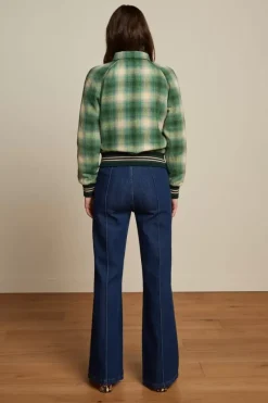 King Louie Jassen & Blazers<Ella Baseball Jacket Cruz Check Pine Green