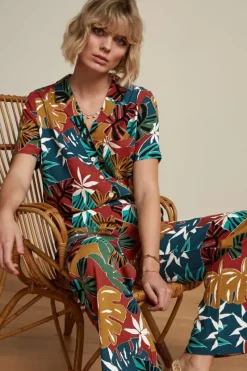King Louie Blouses<Ella Blouse Moca Rio Red