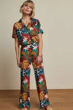 King Louie Blouses<Ella Blouse Moca Rio Red