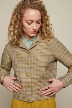 King Louie Jassen & Blazers<Elle Baseball Jacket Siren Check Sand