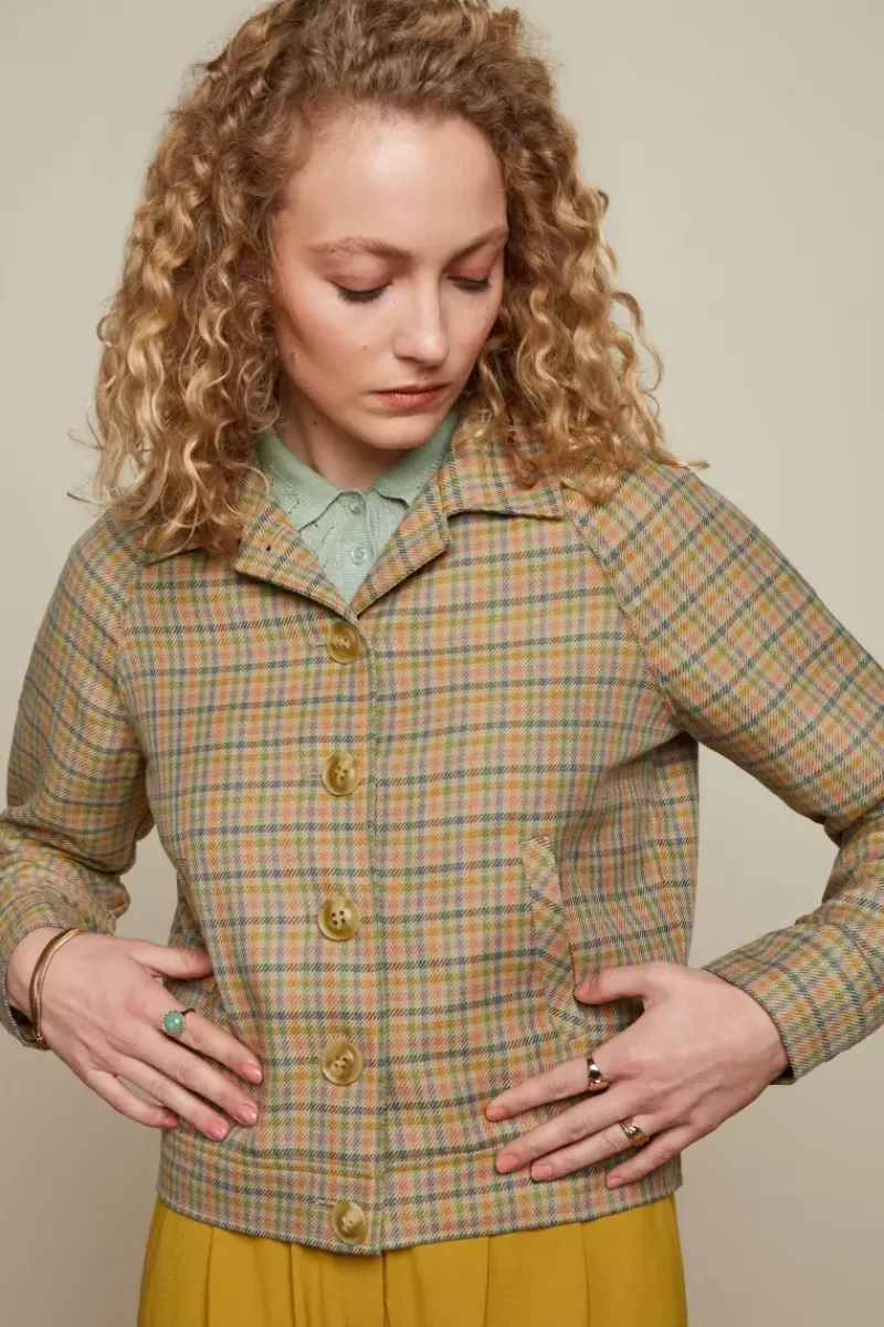 King Louie Jassen & Blazers<Elle Baseball Jacket Siren Check Sand